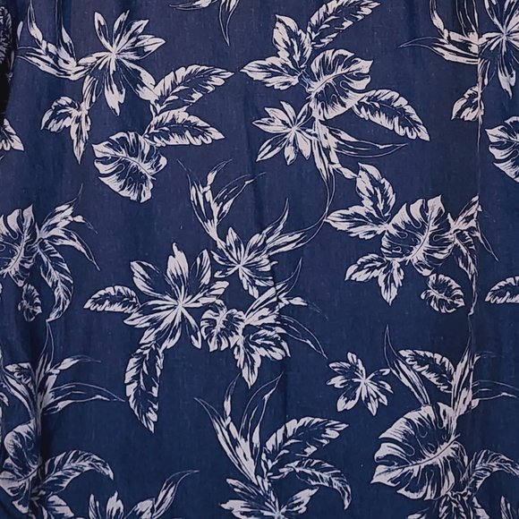 Boulder Creek Trading Company Blue Short Sleeve Floral Print Shirt Size Big 2XL - Picture 11 of 16